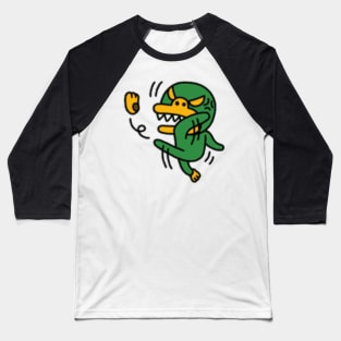 KakaoTalk Friends Green Monster Tube (Kicking Shoes) Baseball T-Shirt